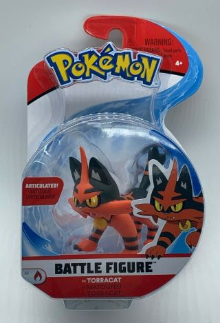 Pokemon Torracat Battle Figure Articulated Action Figure Series 2 Nib