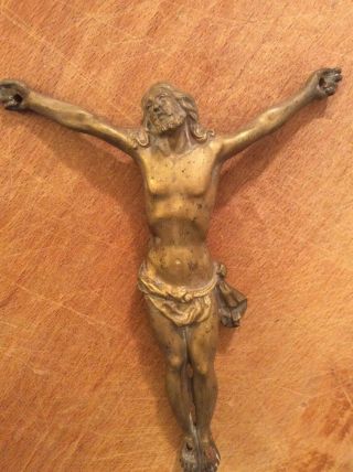 Antique French Crucifix Jesus Christ Corpus Christi Cross Replacement 7” 2