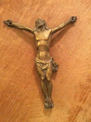 Antique French Crucifix Jesus Christ Corpus Christi Cross Replacement 7” 3