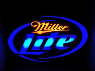 2011 Lighted Miller Lite Beer Sign Advertising Bar Sign Old Stock