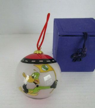 Looney Tunes Christmas Glass Ornament 1996 Box Hand Paint Signed