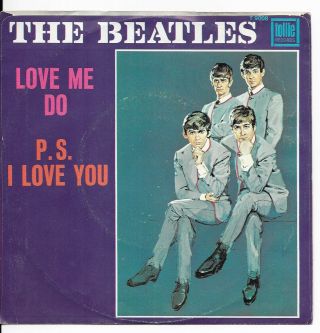 The Beatles " Love Me Do " U.  S.  Tollie 9008 7 " 45 W/ Ps