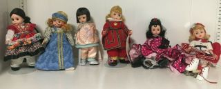 6 Madame Alexander Dolls - - With Imperfections.  Great For Art/restoration.