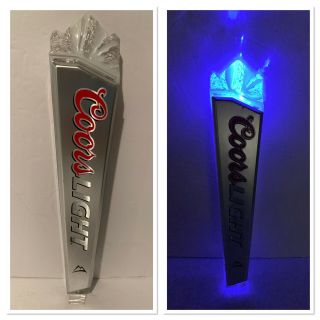 Coors Light Beer Mountain Top Color Changing Motion Led Light Up Tap Handle