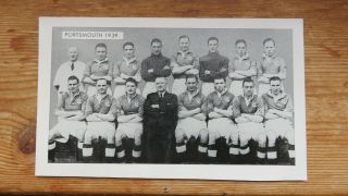 Postcard Size Photograph Of Portsmouth Football Club. ,  1939.  From Hotspur.