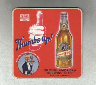 Beer Coaster - Canada - British American Brg.  Co.  - Windsor,  Ontario