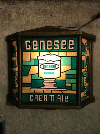 Vintage Genesee Beer Sign,  Lighted Bar Room Beer Sign 2