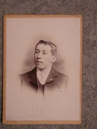 Victorian Cabinet Card - Male Portrait - A&g Taylor Bishop Auckland
