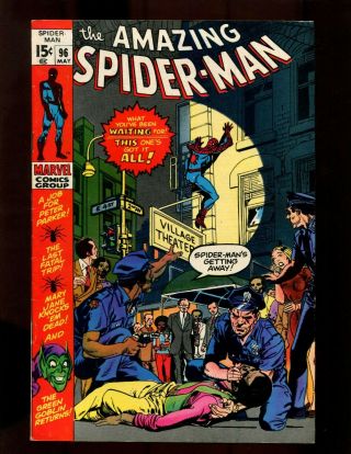 Spider - Man 96 Vf Kane Green Goblin Returns No Code Approval Drug Book