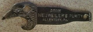 CT&O Co Bottle/Bird Shaped Beer Bottle Opener Neuweiler ' s Purity Allentown Pa 3