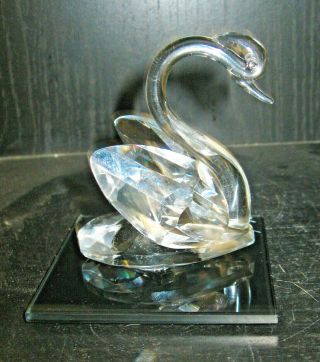 Vintage Rare Swarovski Crystal Swan Figurine Design Nr