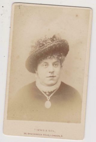 Small Cdv/cabinet Lady In Fashions Of The Day C1880/90s Timms London Number 5