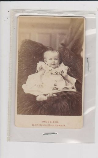 Small Cdv/cabinet Baby C1880/90s Timms & Son London Number 4