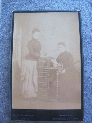 Victorian Cabinet Card - Ladies Portrait - Micklethwaite Newry & Newcastle - Down