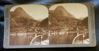 Vintage Underwood Stereoview Marok S.  S.  E.  From Geirangerfjord Norway