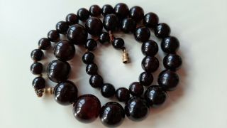 Old Faturan Catalin Cherry Amber Bakelite Islamic Prayer Beads 35,  5 G
