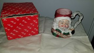 Vintage 1993 Fitz & Floyd Santa Claus Mug “‘twas The Night Before Christmas”