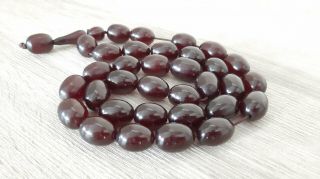150 Grams Antique Faturan Cherry Amber Bakelite Prayer Beads