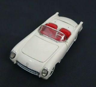 Franklin Die Cast Metal White 1953 Model Chevy Corvette White / Cream Red