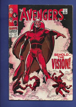 Avengers 57 1st Appearance Of The Vision (marvel Comics)