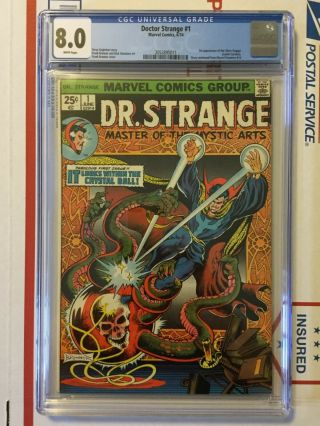 Doctor Strange 1_cgc 8.  0_1st Silver Dagger_brunner Cover/art_1974_white Pages