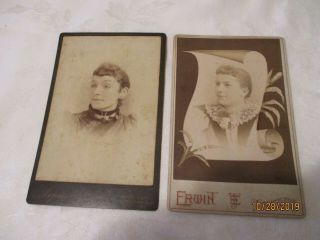 2 Antique Cabinet Photos Women Coshocton Ohio