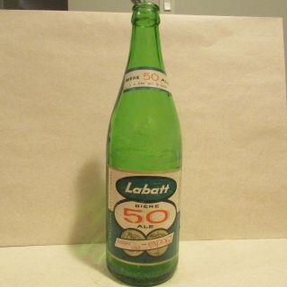 Labatt 50 Ale Expo 67 Beer Bottle 22 Oz With Neck Label Montreal Quebec