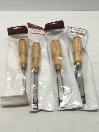 Robert Sorby Chisels Set Of 4 In Packages 1 ",  3/4 ",  1/2 ",  1/4 "
