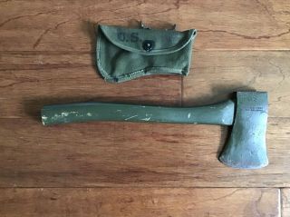 Us Ww2 Military Hatchet Or Hand Axe With Sheath - 1944 American Fork & Hoe Co.