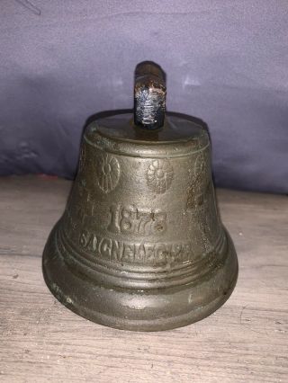 1878 Large 5 " Swiss Saignelegier Chiantel Fondeur Bronze Cow Bell