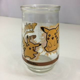 Pokemon Pikachu Welchs Jelly Jar Glass 25 1999 Nintendo