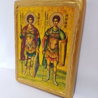 Saint George San Jorge Saint Demeter San Demetrio Byzantine Orthodox Greek Icon