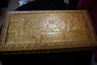 Reliquary box Orthodox Carved Wooden.  Rare Large size. 3