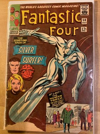 Fantastic Four 50/silver Age Marvel Comic Book/silver Surfer Good