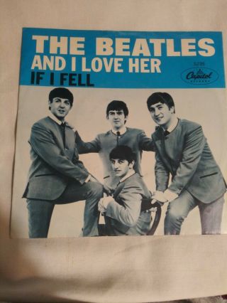 The Beatles " And I Love Her / If I Fell " Capitol 5235 East Coast Nm/vg,  1964