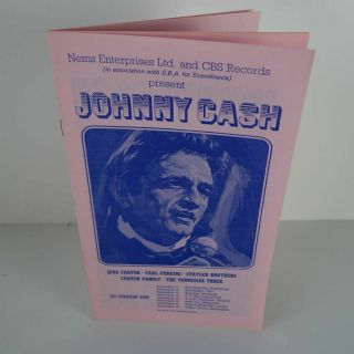 Johnny Cash Orig 1971 Tour Programme 12 - Page Carl Perkins Carter Family Nems
