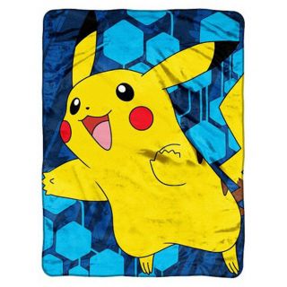Nwt Pokemon Pikachu With Lighting Strike 46x60 Micro Raschel Throw Blanket