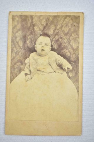 Vintage Cdv Photo Baby,  Oliphant Photographer,  Austin Texas