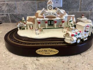 2002 Avon Holiday Express Porcelain Christmas Train With Sound And Motion