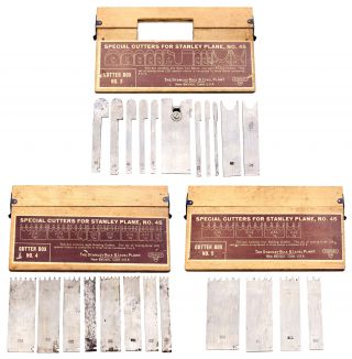 Founders Grade Set: Special Cutters For Stanley No.  45 Plane - - Mjdtoolparts