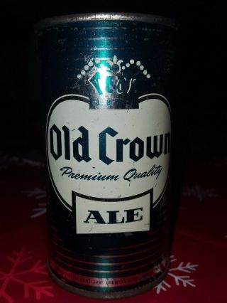 Old Crown Ale Flat Top Beer Can Green