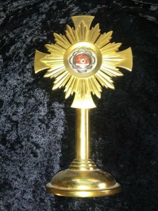 Ornate Reliquary With 1st Class Relic Of St.  Maria Goretti I S E1950