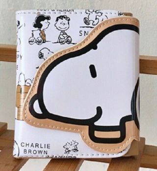 Peanuts Charlie Brown Snoopy Compact Three Fold Wallet