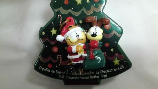 Santa Garfield & Odie Ornament 2004/05 Russell Stover Christmas Box Paws