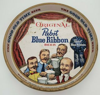 Vintage Pabst Blue Ribbon Beer Pbr Barbershop Quartet Tray,  P - 923
