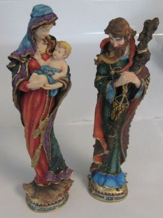 1998 Lenox Heavenly Nativity Christmas Figurines Mary With Jesus,  Joseph Box