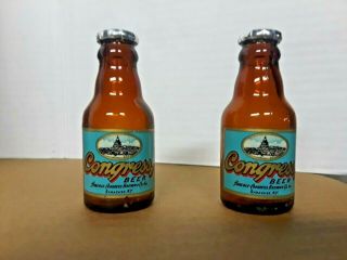 Congress Beer Salt & Pepper Mini Bottle Shakers Syracuse Ny