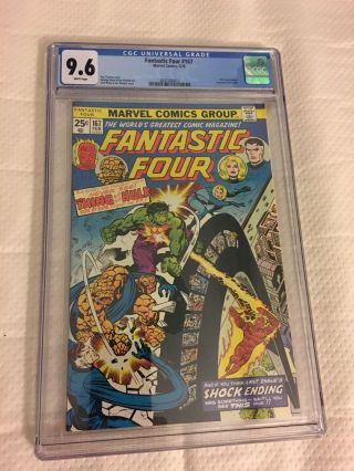 Fantastic Four 167 Cgc 9.  6 White Pages Hulk Vs Ff