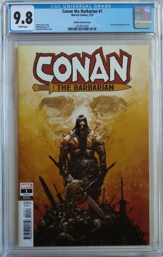 Conan The Barbarian 1 Cgc 9.  8 Zaffino 1/25 Variant 3/19 2019 276 Marvel Comics