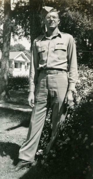 Vt402 Vtg Photo Wwii Era Military Man C 1946